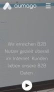 How aumago.com looks like on a mobile device such as an iPhone.