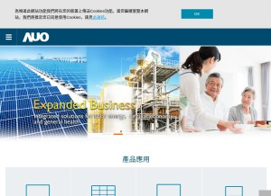 How auo.com looks like on a tablet such as an iPad.