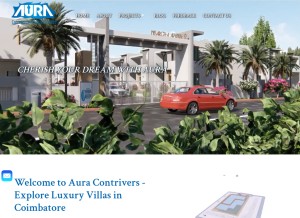 How auracontrivers.com looks like on a tablet such as an iPad.