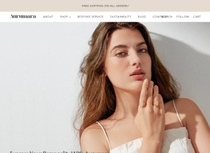 How aurumara.com looks like on a tablet such as an iPad.