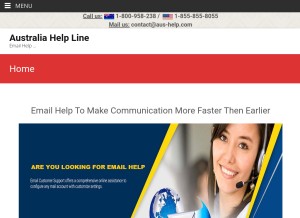 How aus-help.com looks like on a tablet such as an iPad.