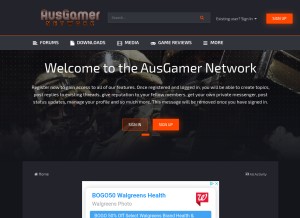 How ausgamer.net looks like on a tablet such as an iPad.