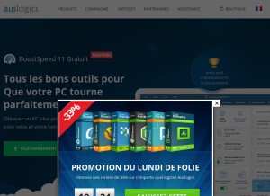 How auslogics.com looks like on a tablet such as an iPad.