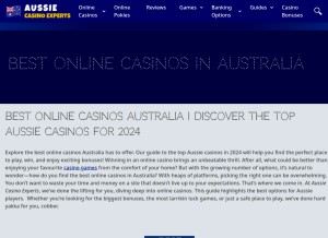 How aussiecasinoexperts.com looks like on a tablet such as an iPad.