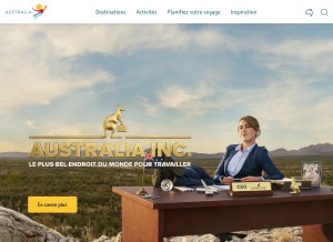 How australia.com looks like on a tablet such as an iPad.