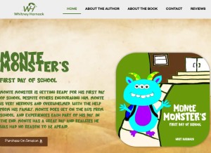 How authorwhitharnack.com looks like on a tablet such as an iPad.