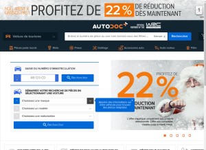 How auto-doc.fr looks like on a tablet such as an iPad.