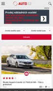 How auto.cz looks like on a mobile device such as an iPhone.