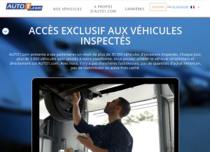 How auto1.com looks like on a tablet such as an iPad.