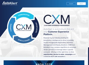 How autoalert.com looks like on a tablet such as an iPad.