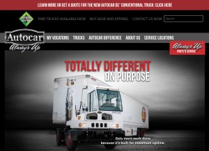How autocartruck.com looks like on a tablet such as an iPad.