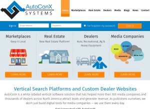 How autoconx.com looks like on a tablet such as an iPad.