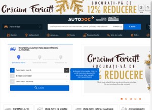 How autodoc24.ro looks like on a tablet such as an iPad.