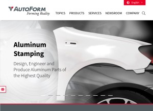 How autoform.com looks like on a tablet such as an iPad.