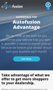 How autofusion.com looks like on a mobile device such as an iPhone.