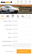 How autogidas.lt looks like on a mobile device such as an iPhone.