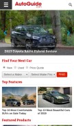 How autoguide.com looks like on a mobile device such as an iPhone.