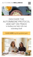 How autoimmunewellness.com looks like on a mobile device such as an iPhone.