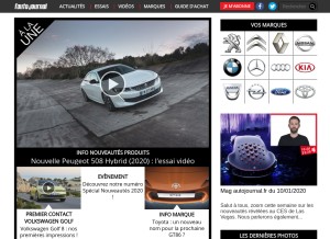 How autojournal.fr looks like on a tablet such as an iPad.