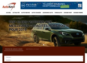 How autokmh.com looks like on a tablet such as an iPad.