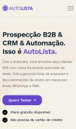 How autolista.pro looks like on a mobile device such as an iPhone.
