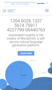How automatedinsights.com looks like on a mobile device such as an iPhone.