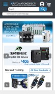 How automationdirect.com looks like on a mobile device such as an iPhone.