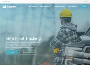 How automile.com looks like on a tablet such as an iPad.