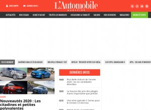 How automobile-magazine.fr looks like on a tablet such as an iPad.