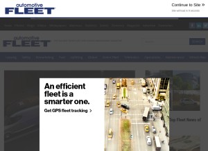 How automotive-fleet.com looks like on a tablet such as an iPad.