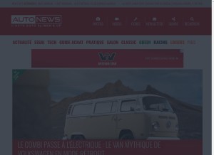 How autonews.fr looks like on a tablet such as an iPad.