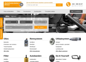How autoonderdelen-direct.nl looks like on a tablet such as an iPad.