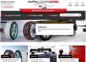 How autopieces-online.fr looks like on a tablet such as an iPad.