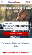 How autoplenum.de looks like on a mobile device such as an iPhone.