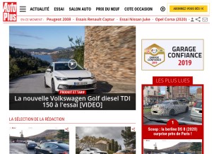 How autoplus.fr looks like on a tablet such as an iPad.
