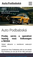 How autopodbaba.cz looks like on a mobile device such as an iPhone.