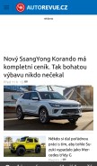 How autorevue.cz looks like on a mobile device such as an iPhone.