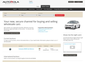 How autorola.com looks like on a tablet such as an iPad.