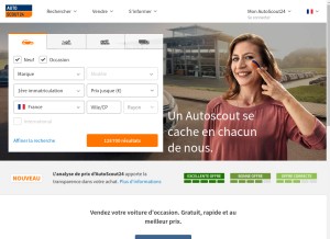 How autoscout24.fr looks like on a tablet such as an iPad.