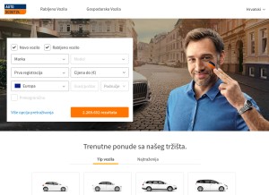 How autoscout24.hr looks like on a tablet such as an iPad.