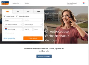 How autoscout24.lu looks like on a tablet such as an iPad.