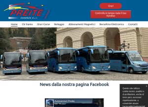 How autoservizipreite.it looks like on a tablet such as an iPad.