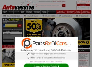 How autosessive.com looks like on a tablet such as an iPad.