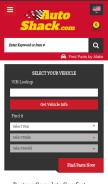 How autoshack.com looks like on a mobile device such as an iPhone.