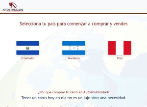 How autospublicidad.com looks like on a tablet such as an iPad.