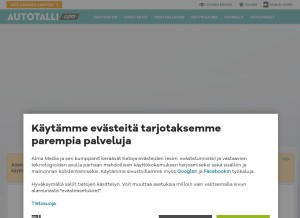How autotalli.com looks like on a tablet such as an iPad.