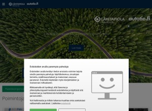 How autotie.fi looks like on a tablet such as an iPad.
