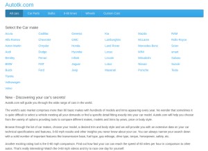How autotk.com looks like on a tablet such as an iPad.