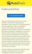 How autotrack.nl looks like on a mobile device such as an iPhone.