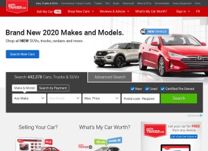 How autotrader.ca looks like on a tablet such as an iPad.